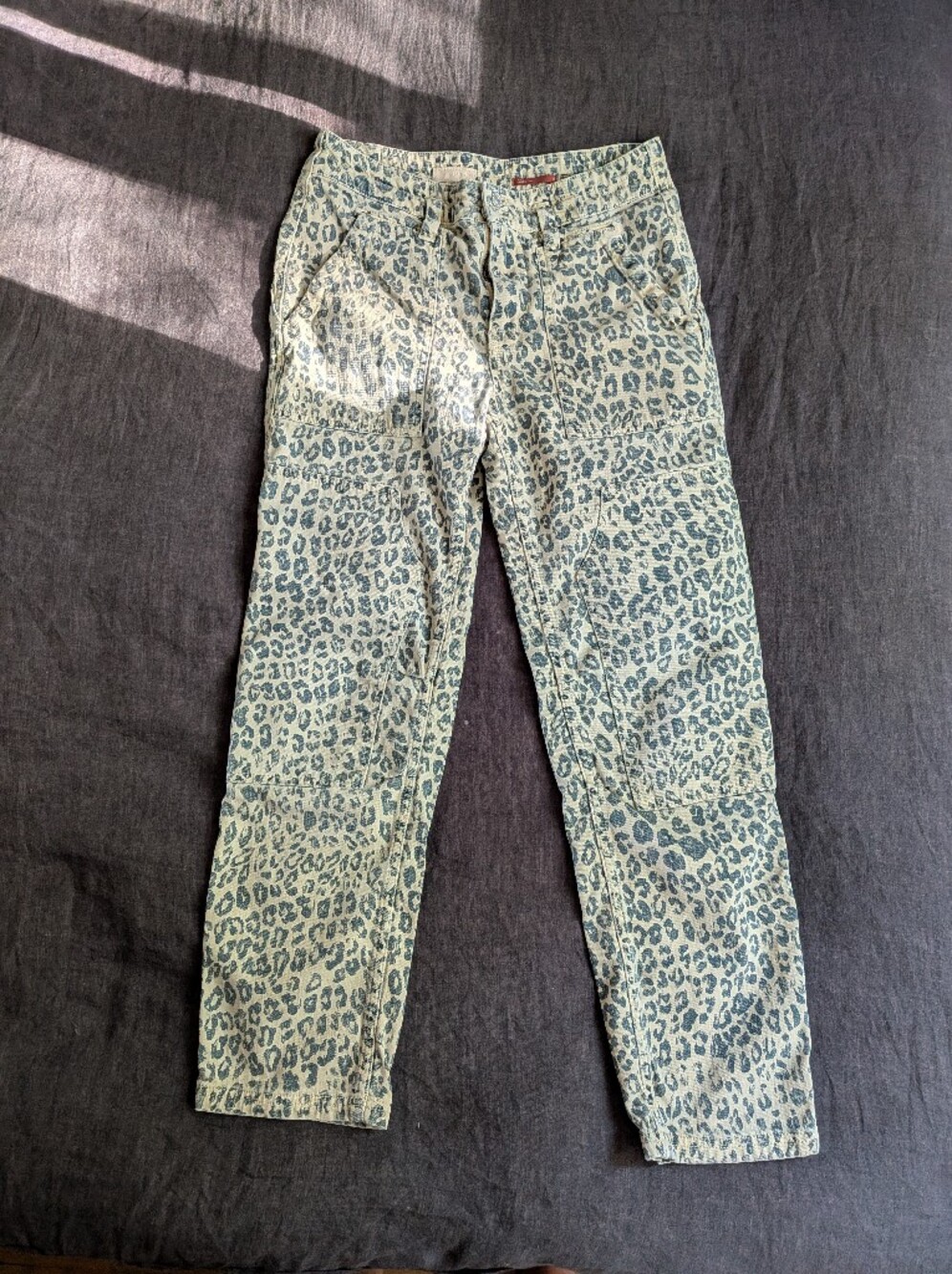 Pilcro Leopard Print Wanderer Jeans